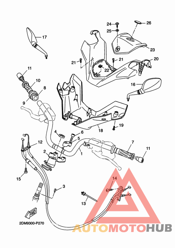 Steering handle & cable
