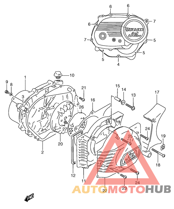 Crankcase cover ass`y  (v