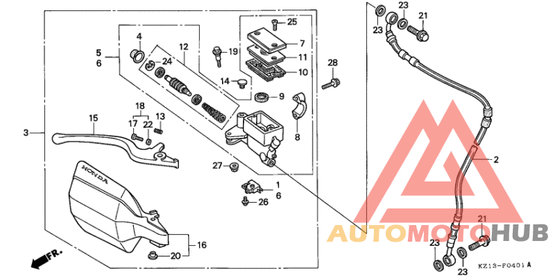 Fr. brake master cylinder
