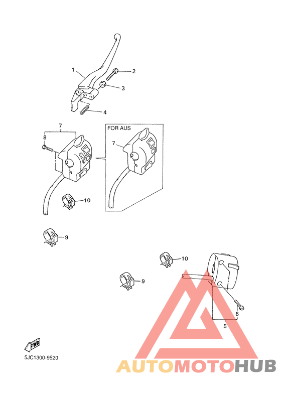 Handle switch. lever