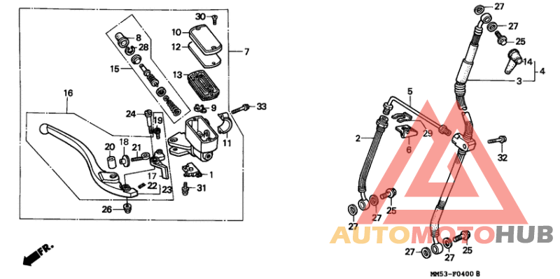 Fr. brake master cylinder