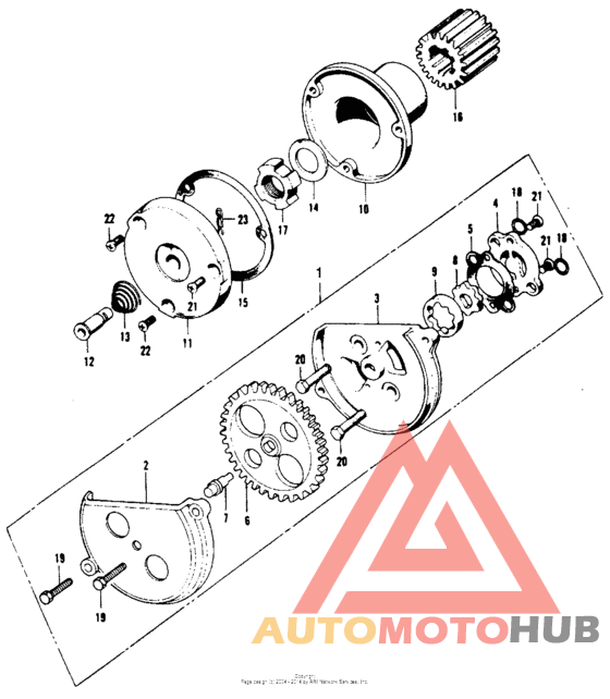 Oil filter rotor + oil pump