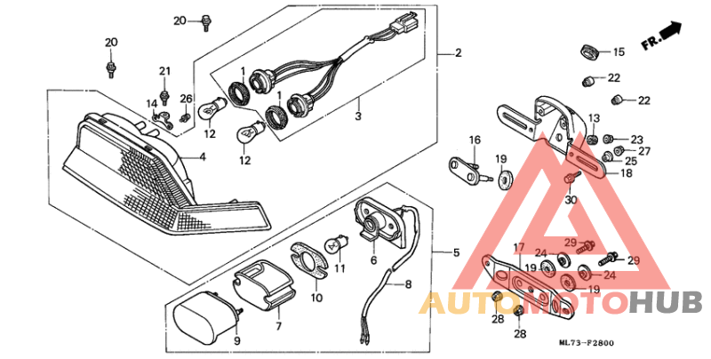 Taillight unit ass`y