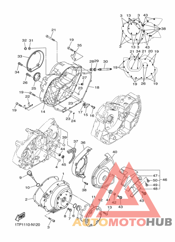 Crankcase cover ass`y  (v