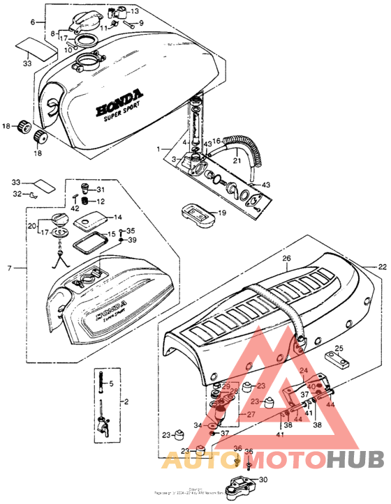Fuel tank + seat