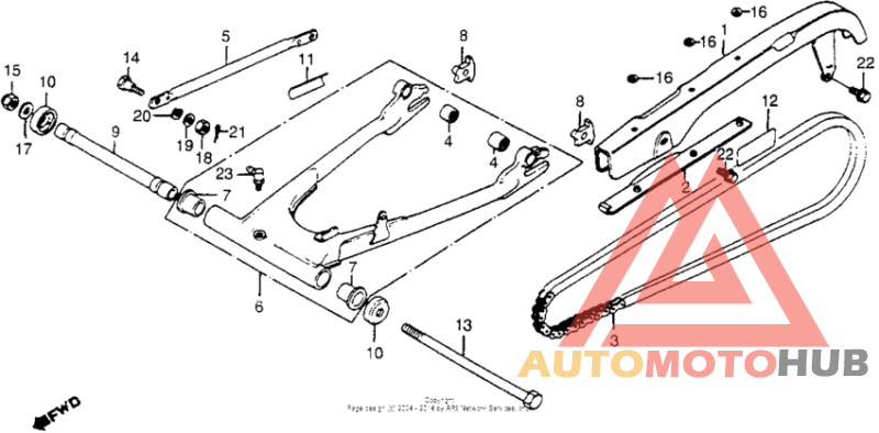 Swingarm + chain case