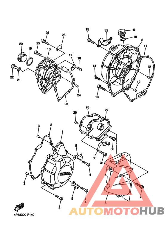 Crankcase cover ass`y  (v