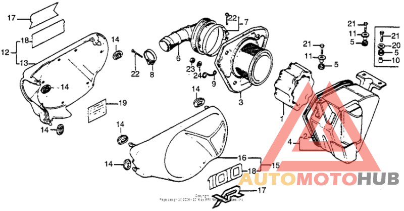 Air cleaner + side cover 81-82