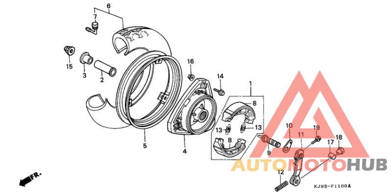 Rear wheel complete assy