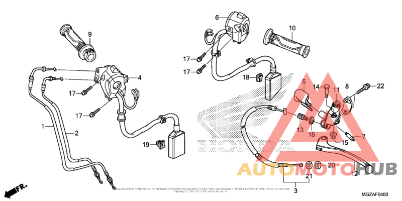Handle Lever + Switch + Cable