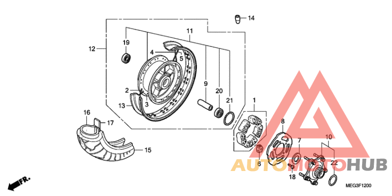 Rear wheel complete assy