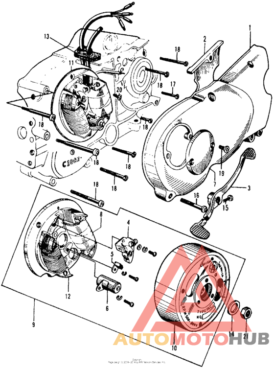 Points + left crankcase cover
