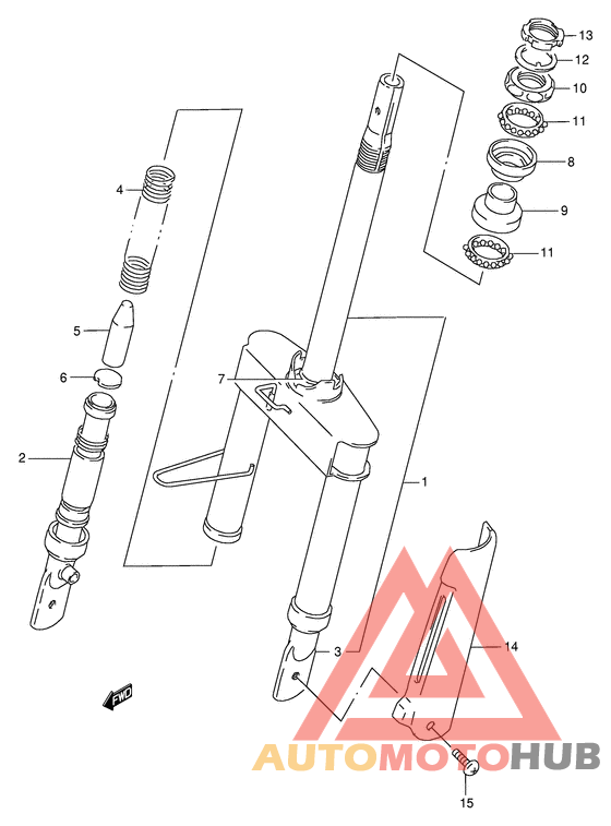 Вилка передней оси
