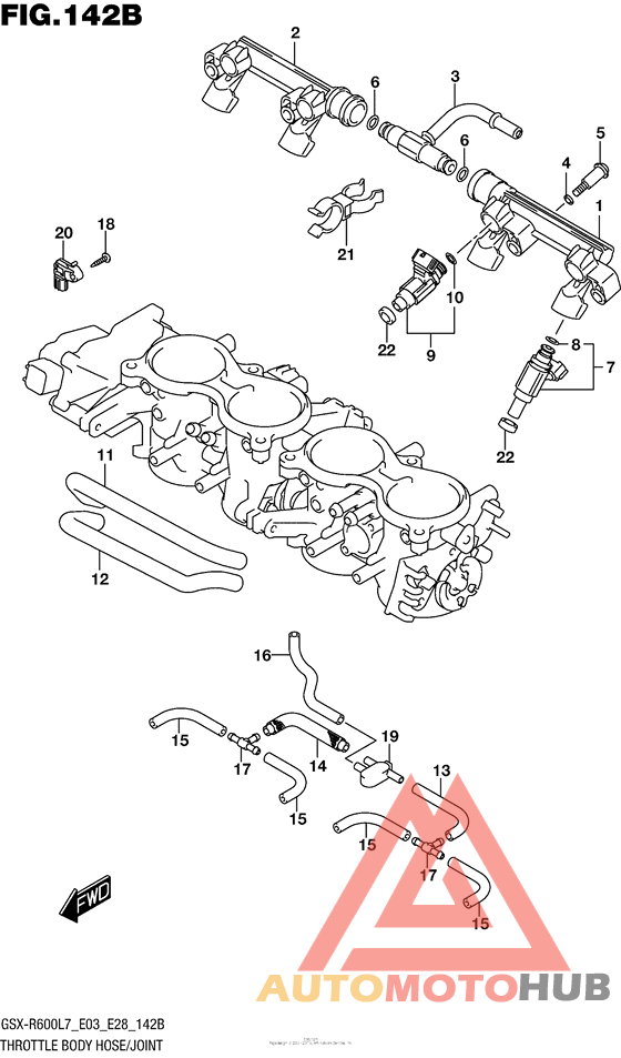 Throttle Body Hose/joint (Gsx-R600L7 E28)