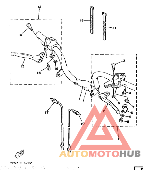 Handle switch. lever