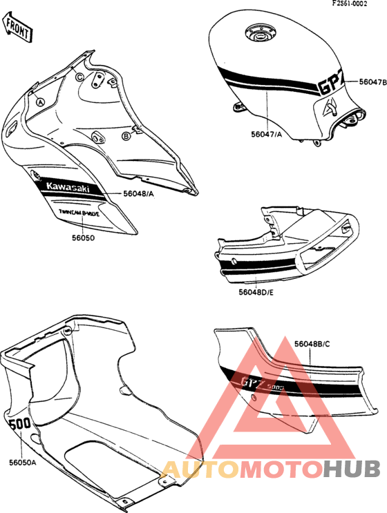 Decals(ex500-a2)(white)