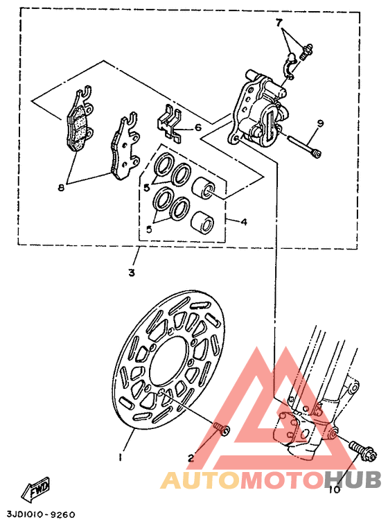 Front brake. caliper