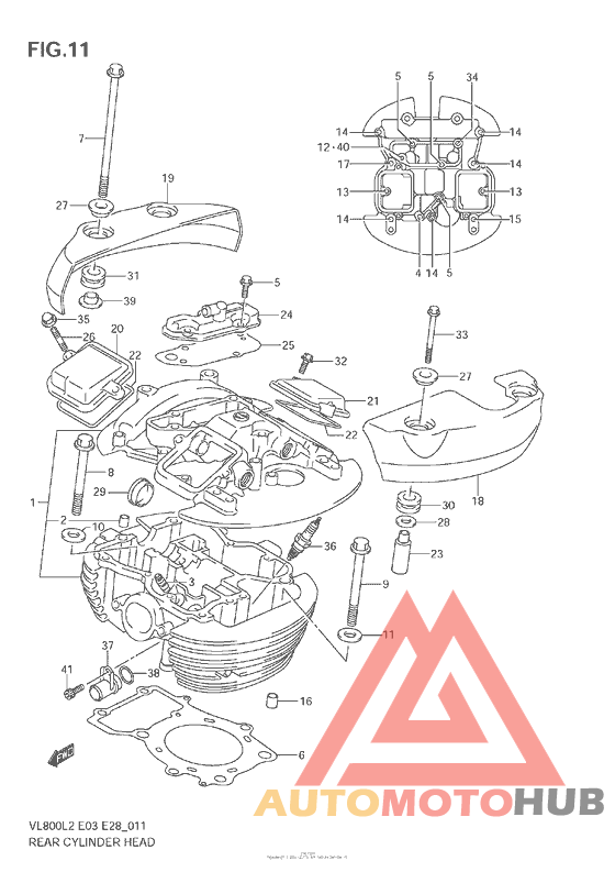 Rear Cylinder Head (Vl800  E03)