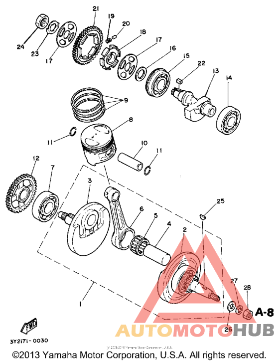 Коленвал,поршни