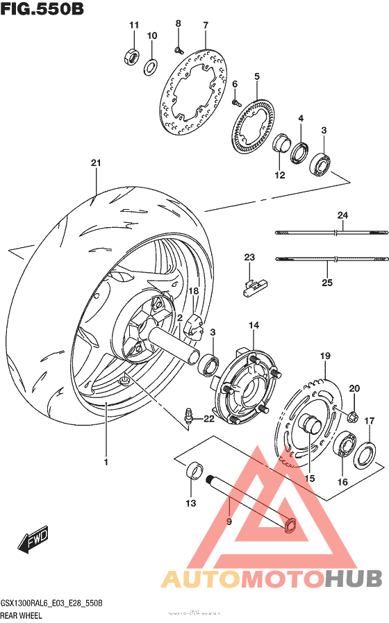 Rear Wheel (Gsx1300Ral6 E28)
