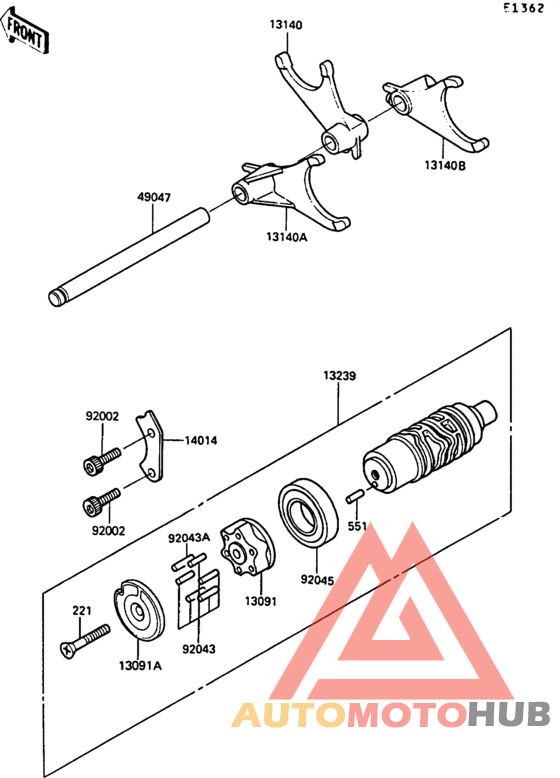 Change drum/shift fork