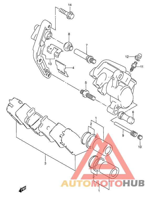 Передний суппорт тормозной
