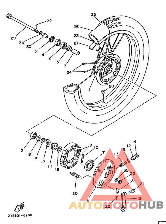 Переднее колесо