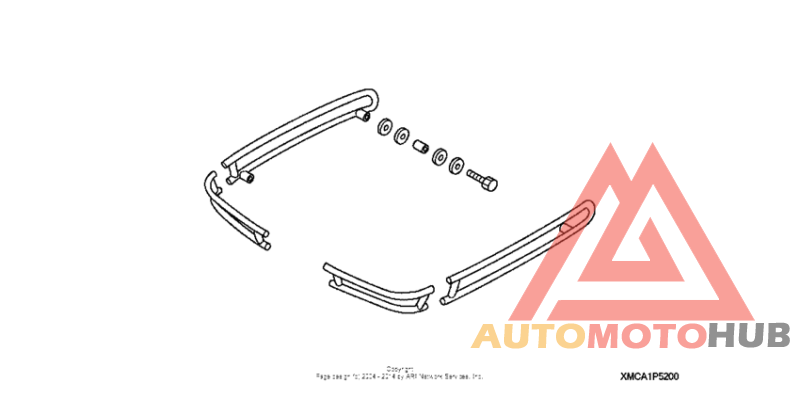Saddlebag rail set (chrome)