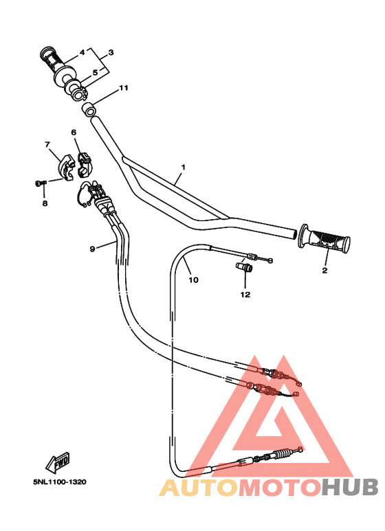 Steering handle. cable