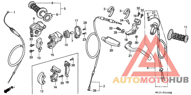 Handle lever/switch/cable
