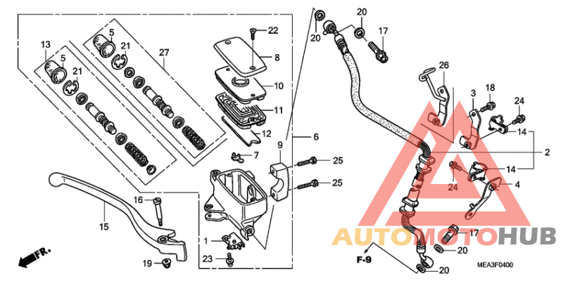 Fr. brake master cylinder