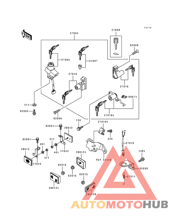 Ignition switch/locks/refiectors