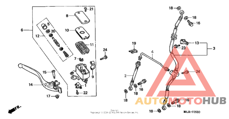 Front brake master cylinder (1)