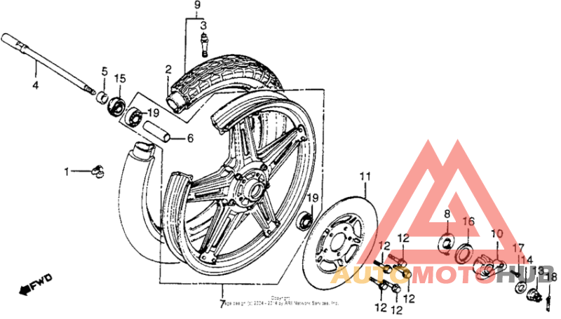 Cm400a/tfront wheel 79-81