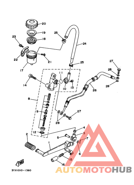 Rr master cylinder assy
