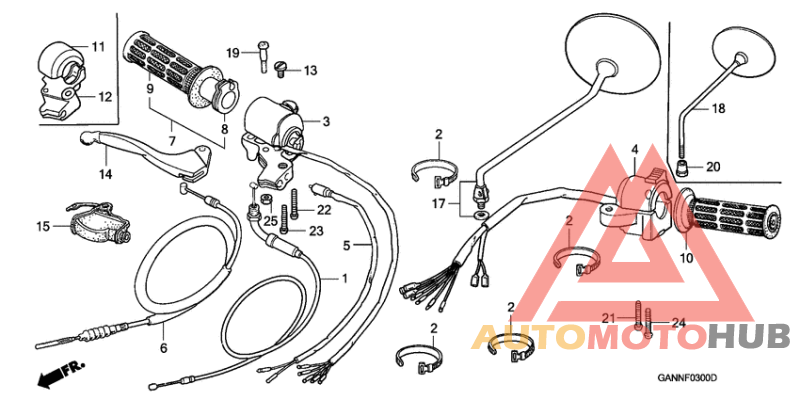 Handle lever/switch/ cable