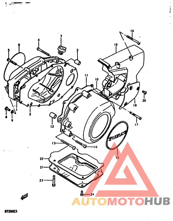 Crankcase cover ass`y  (v