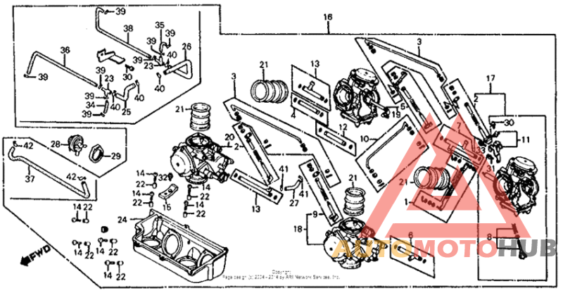 Carburetor assy. + carburetor link