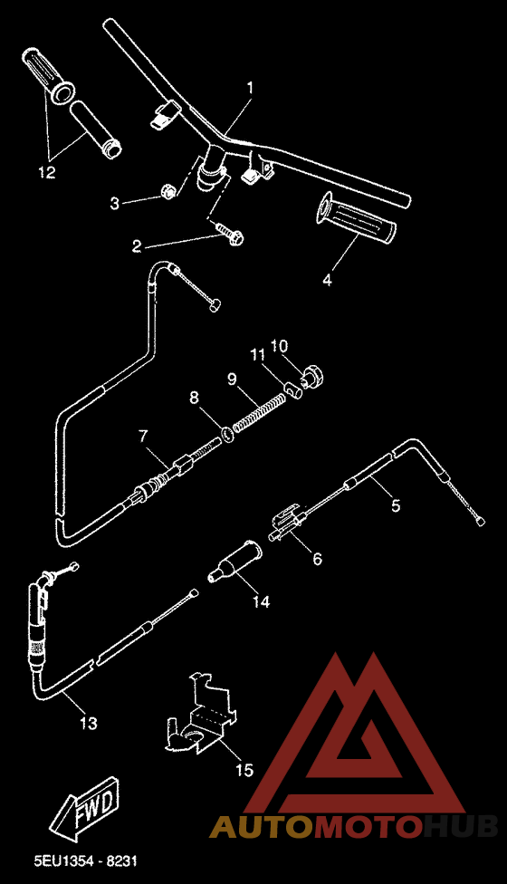 Steering handle. cable