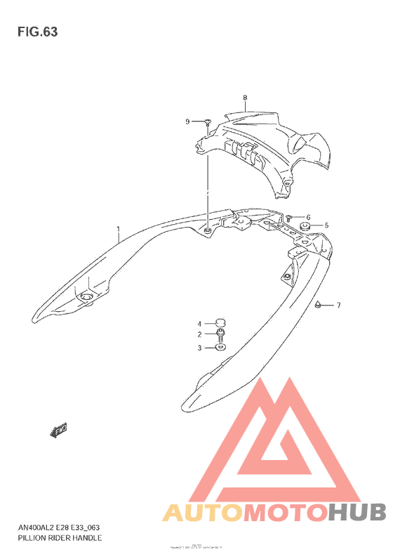 Pillion Rider Handle (An400A L2 E33)