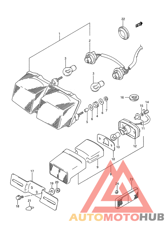 Tail lamp - license lamp