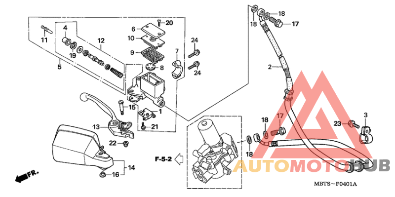 Fr. brake master cylinder