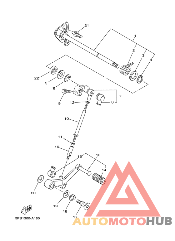 Axe de select & pedale