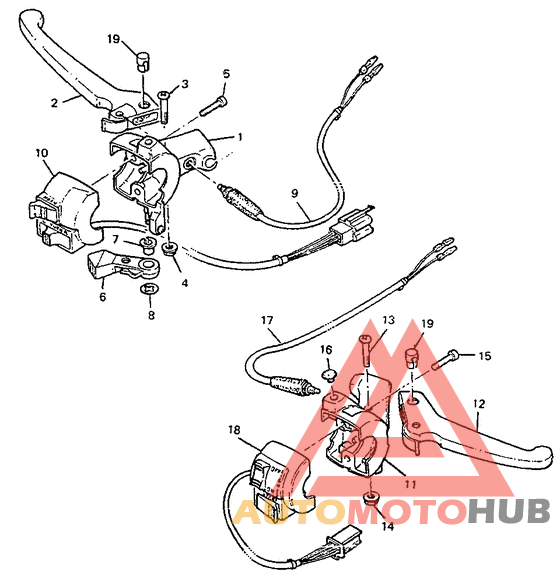 Handle switch. lever