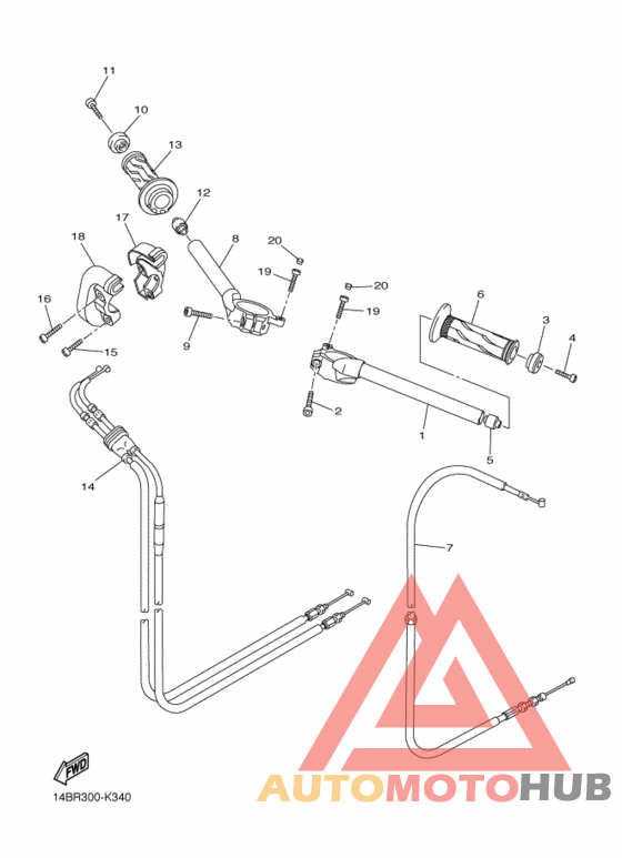 Steering handle & cable