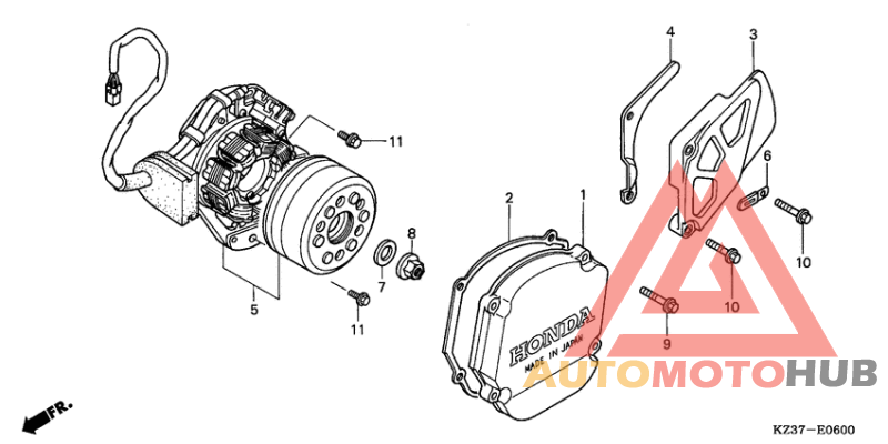 Left crankcase cover/ generator
