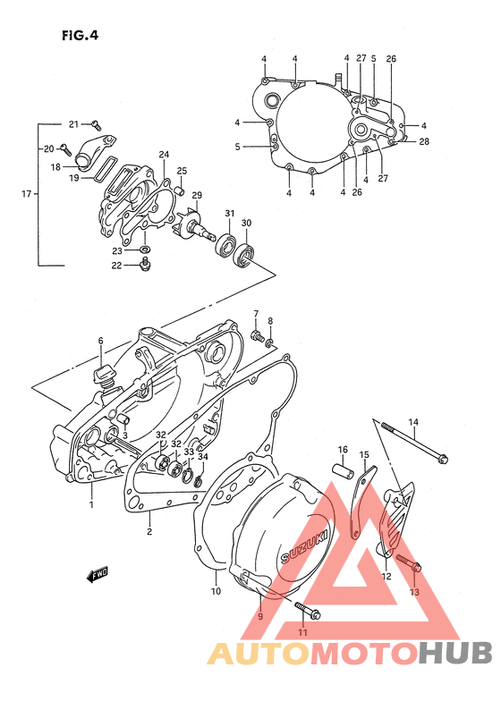 Crankcase cover ass`y  (v