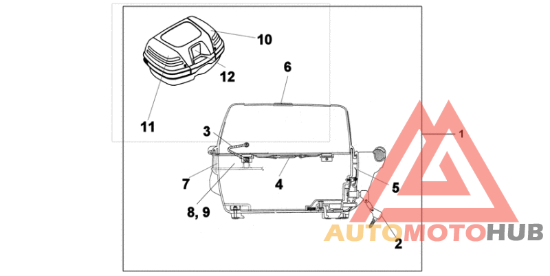 Top box 45l unpainted