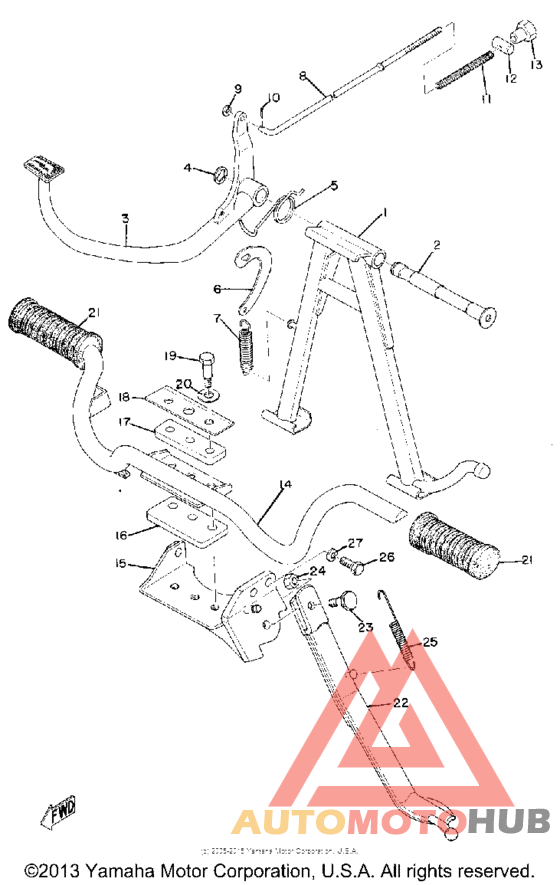 Stand - footrest - brake pedal