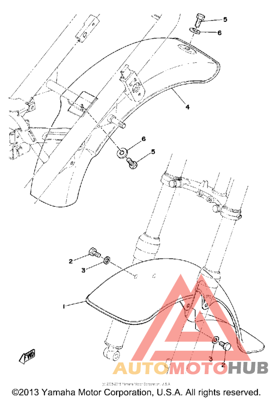 Front fender-rear fender
